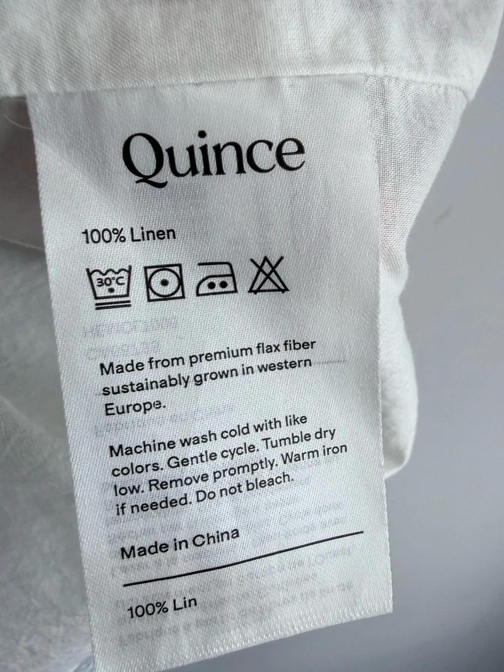Quince 100% European Linen Popover Mini Dress Blue Pinstripe M Summer Pockets - Picture 12 of 15